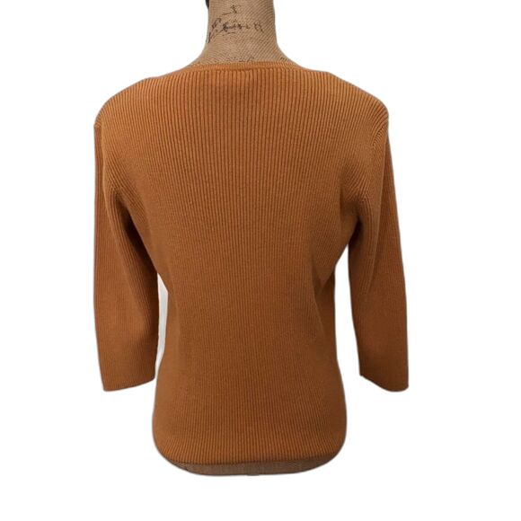 Vintage 90s St. John's Bay Henley Top Ribbed 3/4 Sleeve Yellow Size Large‎ - Picture 3 of 4